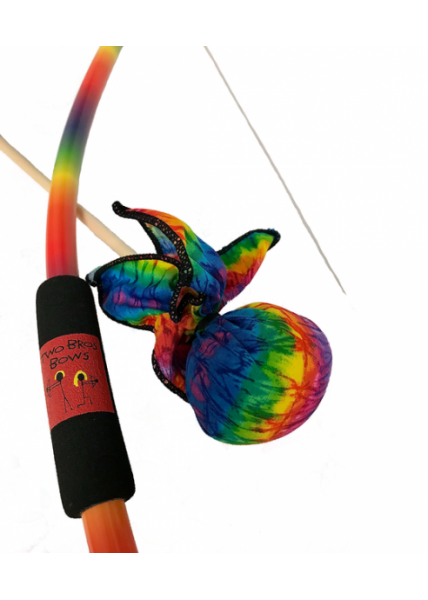 Two Bros Bows: Rainbow Tye Dye Bow, Red Arrow and Rainbow Arrow w/Trifold Target